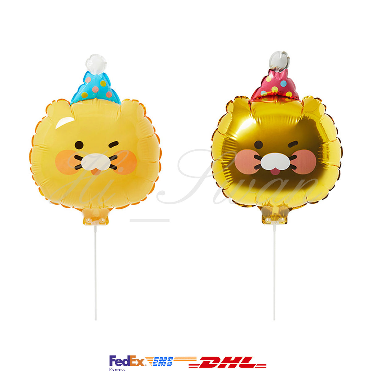 Kakao Friends Choonsik Bling Party Face Balloon 2p Set Official Md Hiswan 8413