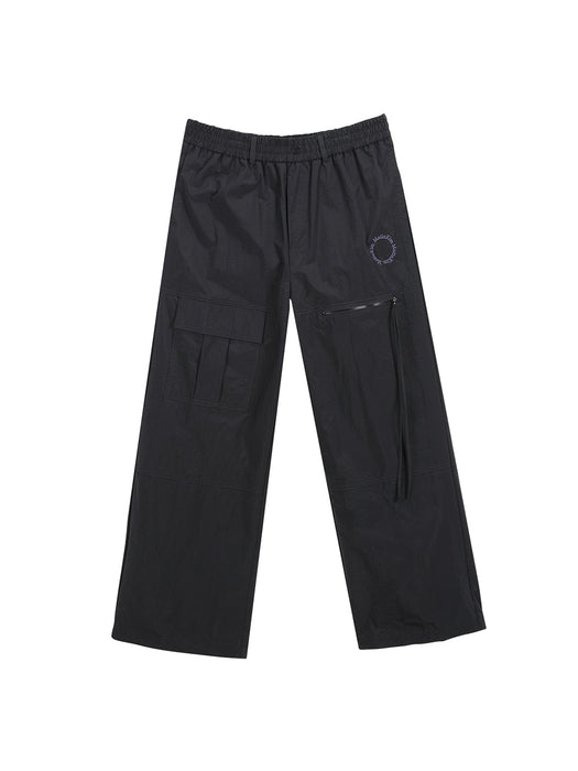 NEW JEANS] MINJI X MATIN KIM ZIP DETAILED VOLUME PANTS IN BLACK