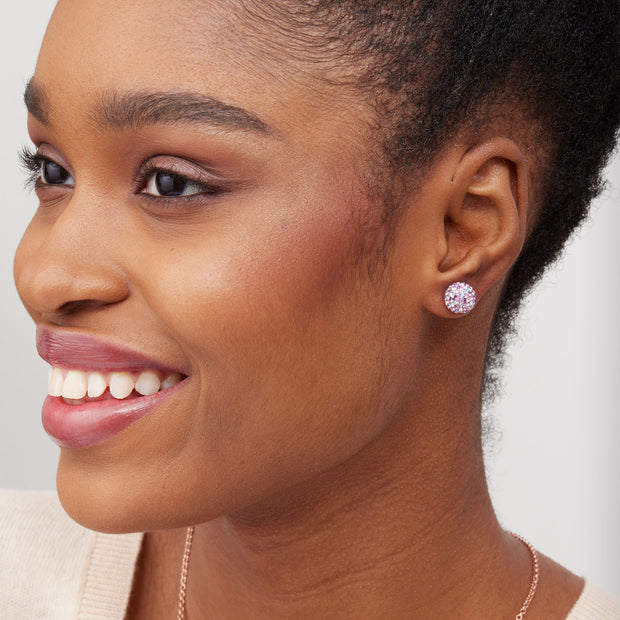 Iris Sparkle Ball™ Stud Earrings on model
