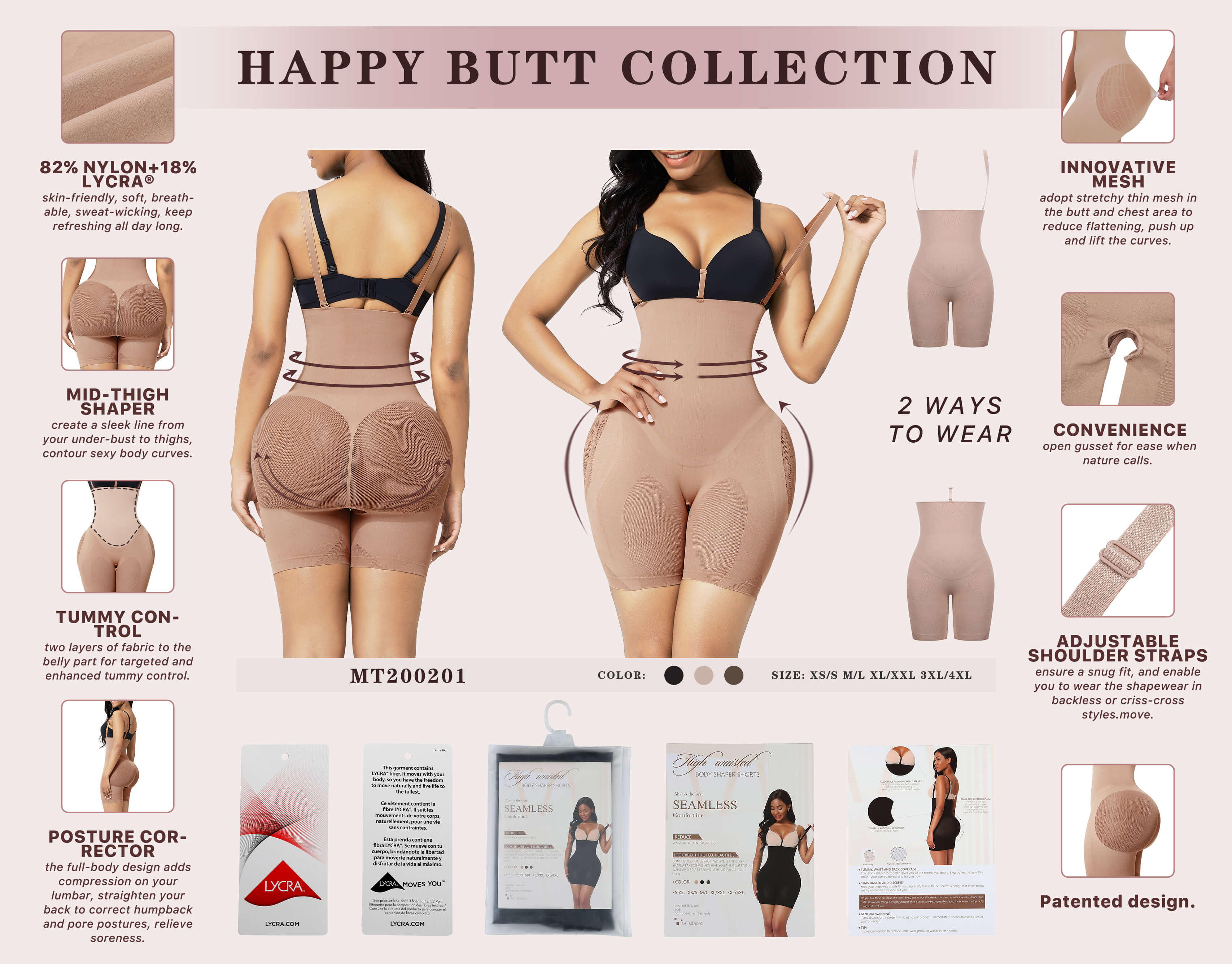Sculptshe High Waisted Seamless Body Shaper