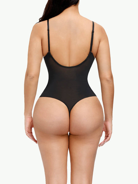 seamless sculpt low back thong bodysuit