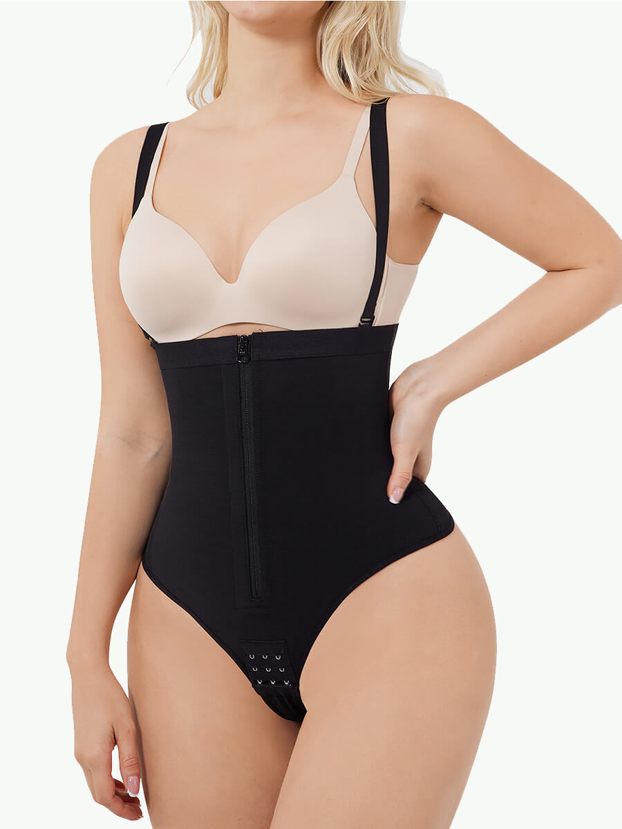 Sculptshe High Waist Tummy Control Thong Bodysuit