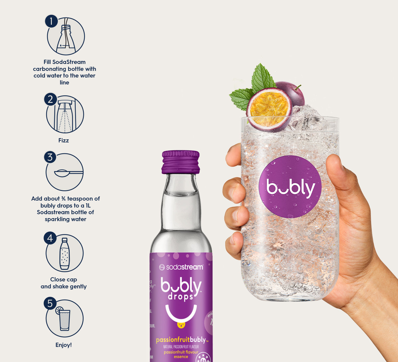 sodastream passionfruit bubly drops™ 6 Pack
