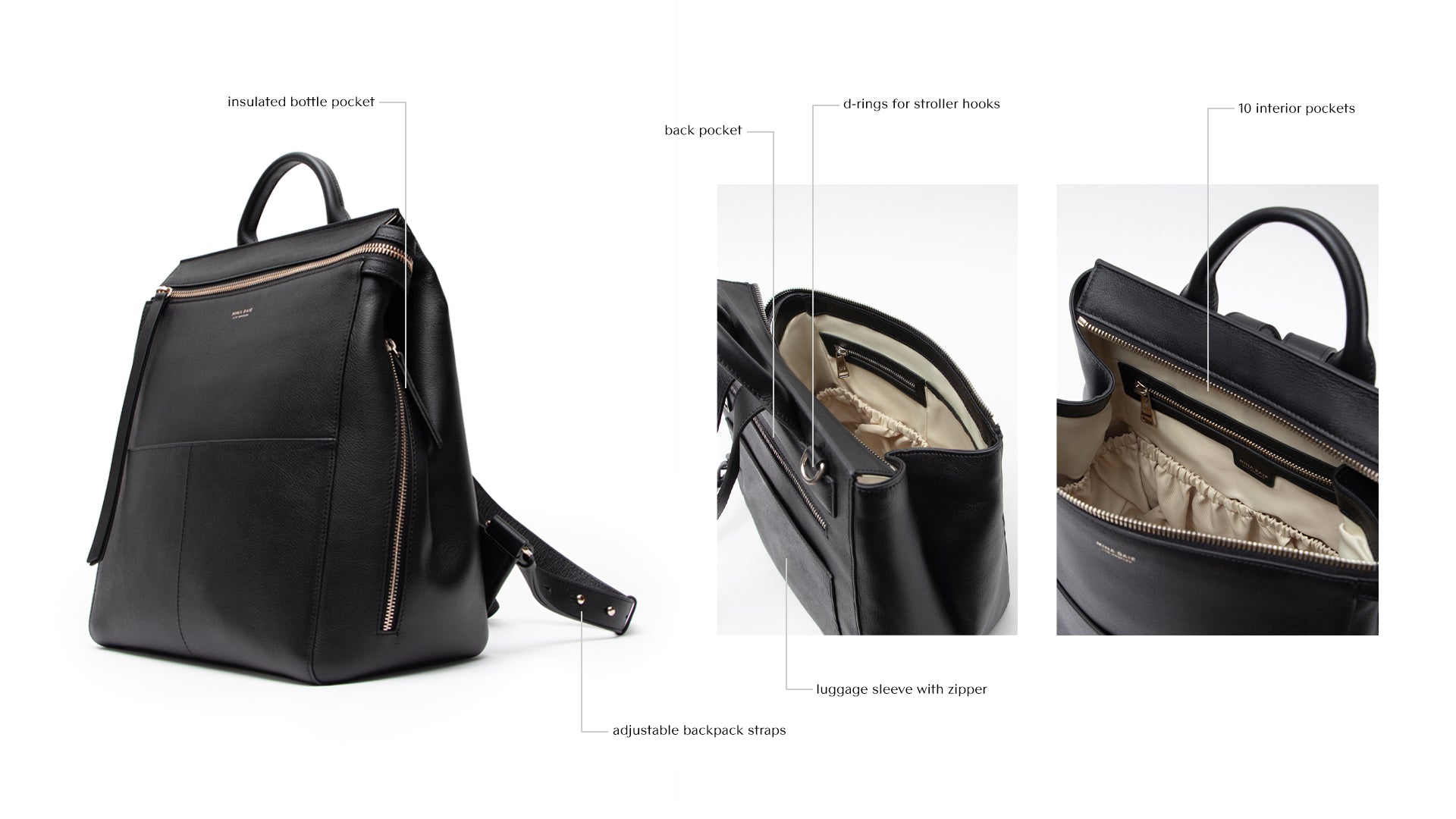 harper midi backpack features