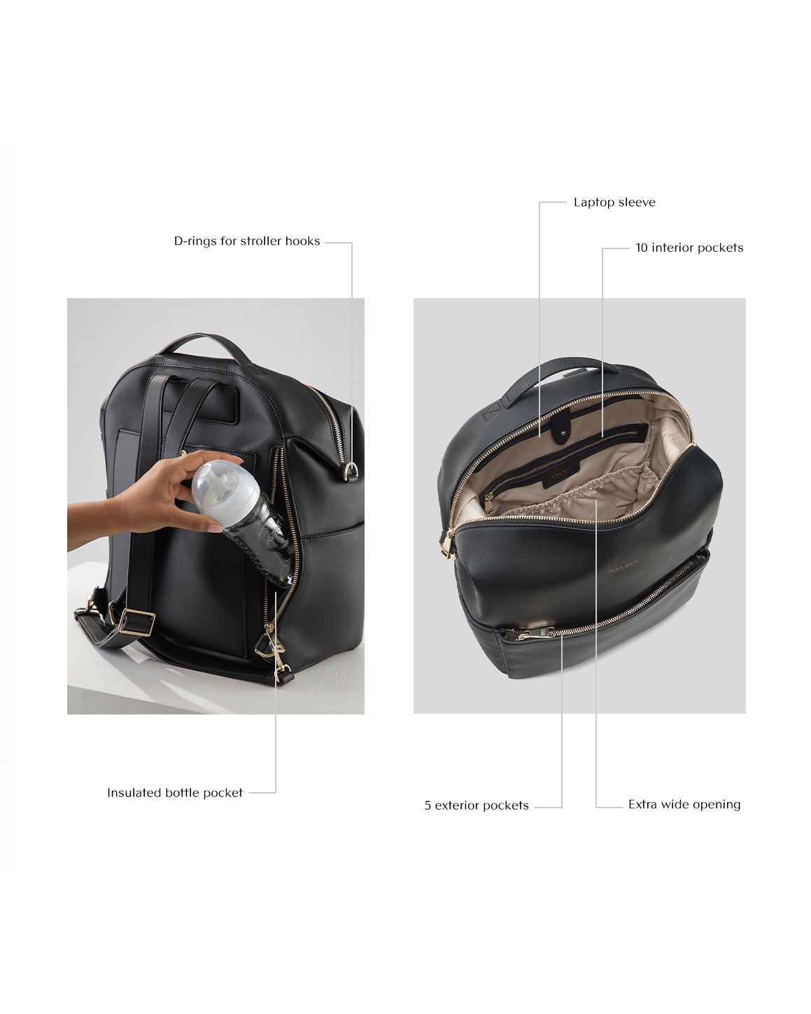 Stevie Mini Backpack (Leather) – MINA BAIE