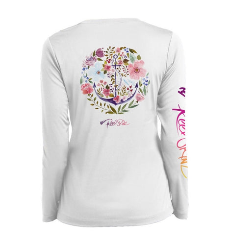 Flamingo Love L / White / Ladies Long Sleeve