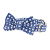 Navy Watercolor Plaid Classic Dog Collar + Bow Tie