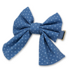 blue star print dog collar and sailor bow