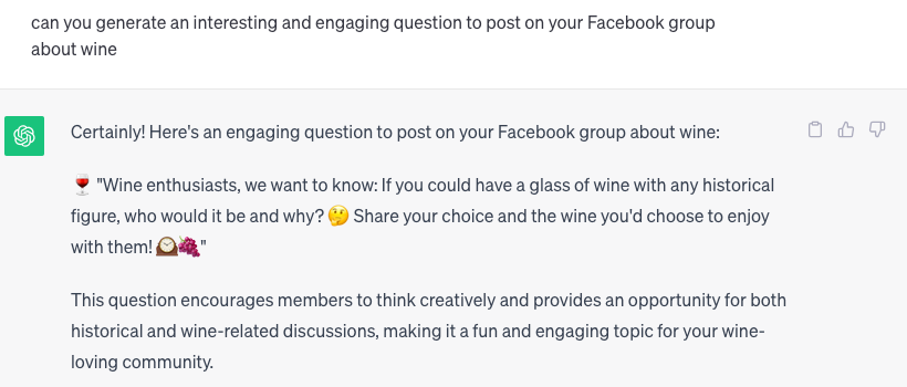 facebook group prompts chat gpt