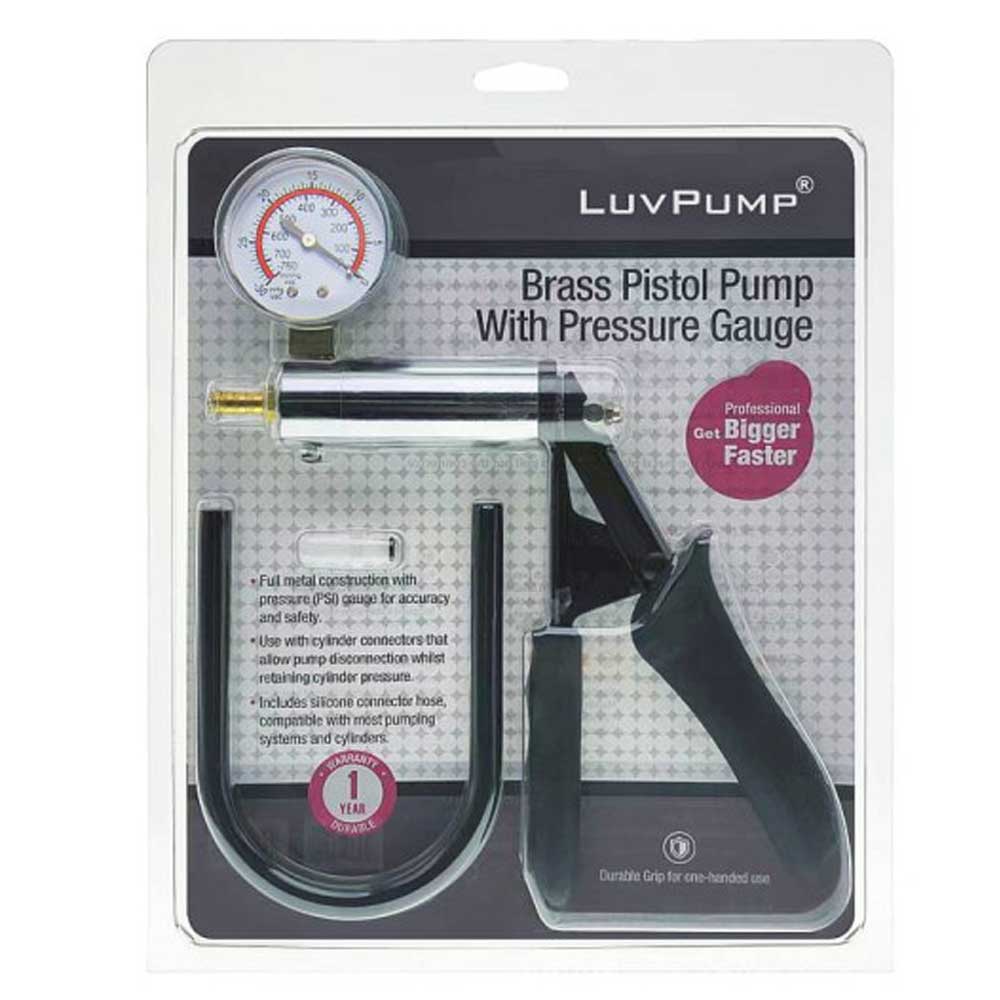 Penis Pump - LuxaMax Pro Brass Pistol Grip Enlarging Penis Pump