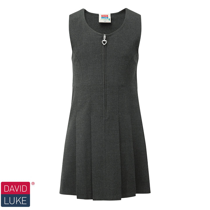 girls grey pinafore dress