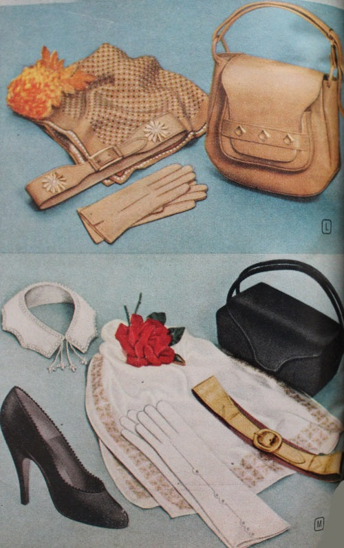 sac à main marron années 50