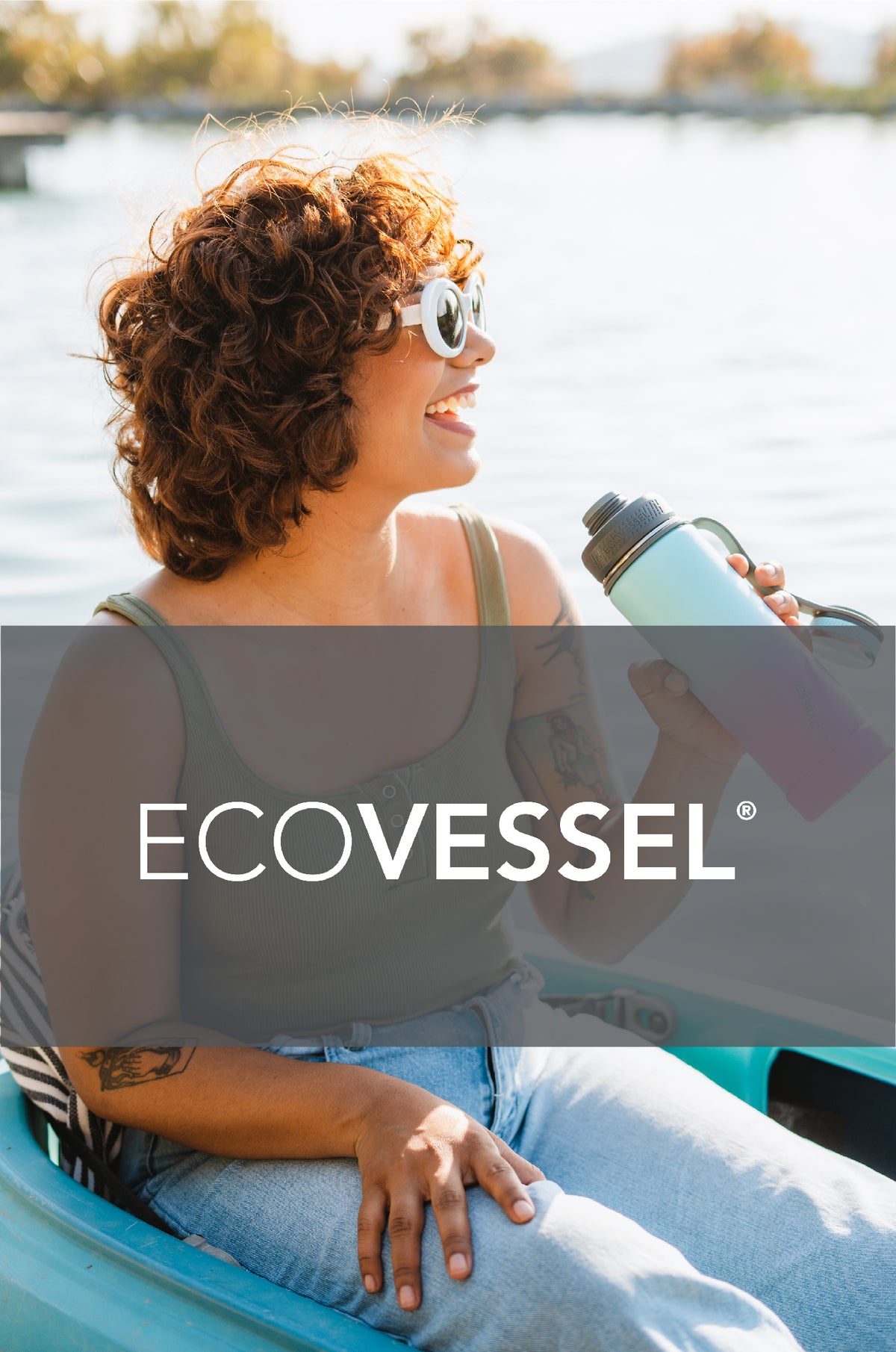 Ecovessel bottle and logo