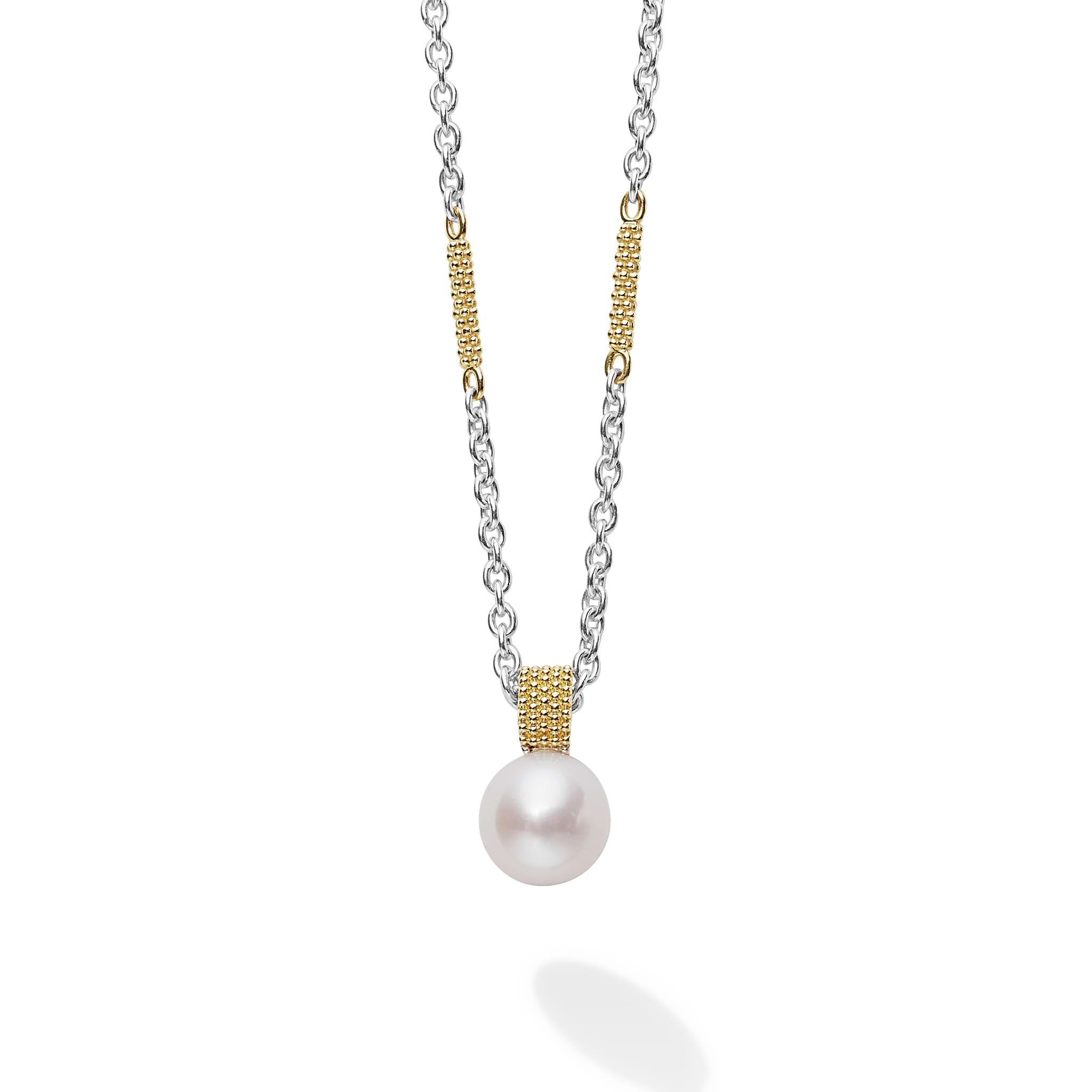 Image of Luna Pearl Pendant Necklace