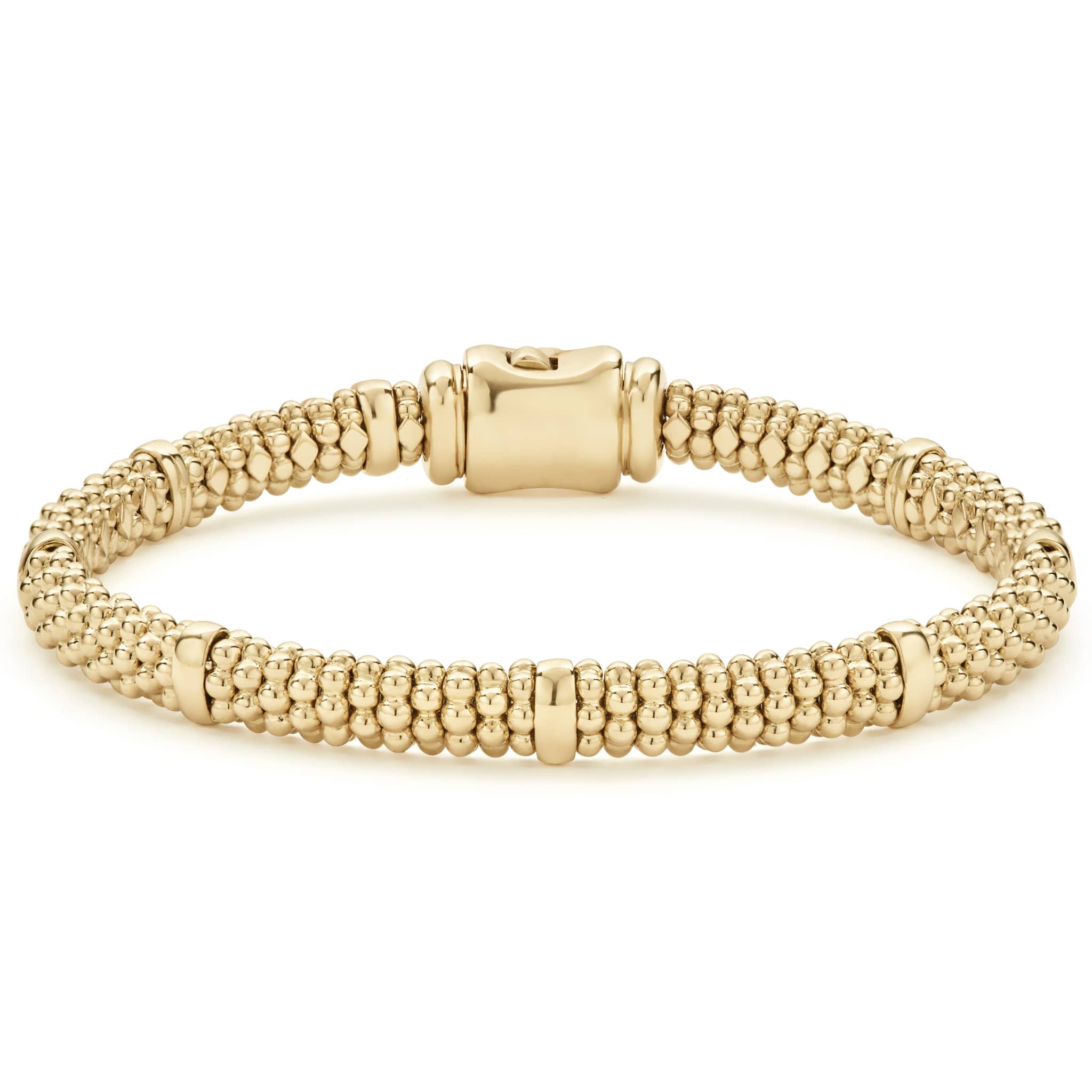 Image of Caviar Gold 18K Gold Station Caviar Bracelet | 6mm