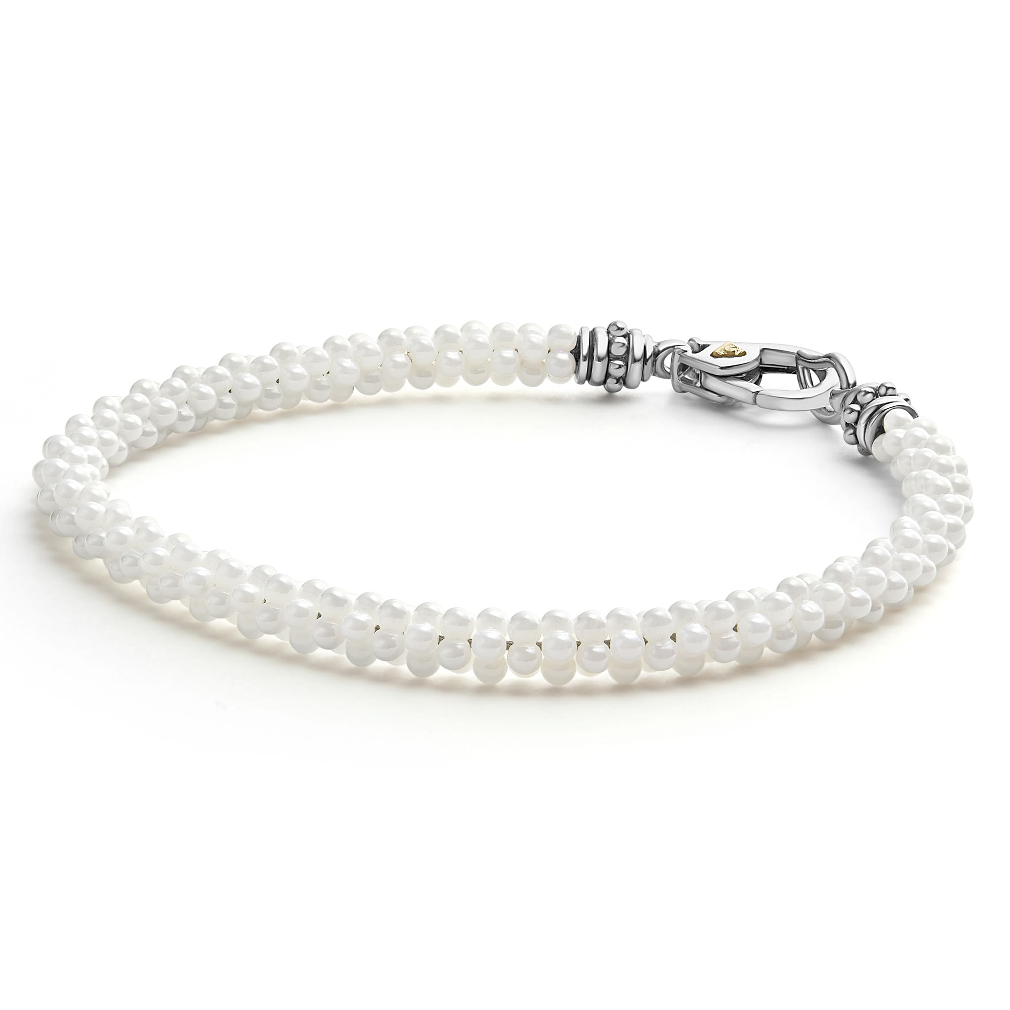 Ceramic Caviar Beaded Bracelet | White Caviar | LAGOS Jewelry