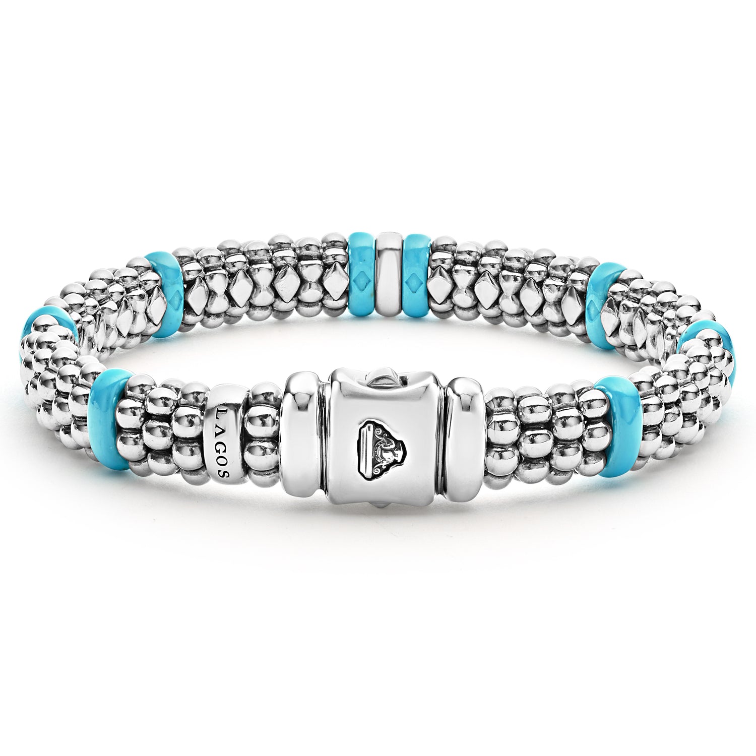 Single Station Diamond Caviar Bracelet | Blue Caviar | LAGOS Jewelry