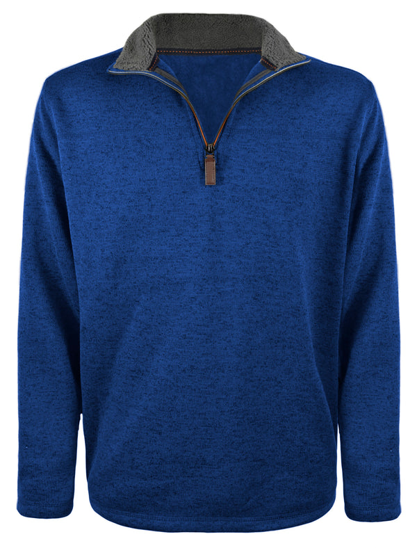 Roper® Men's 1/4 Zip Navy Aztec Printed Fleece Pullover