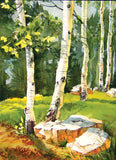 Aspen forest painting thumb