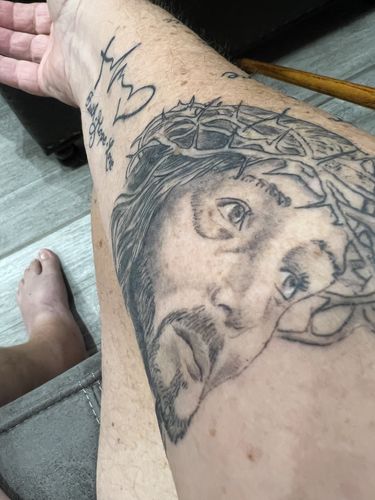 jesus crown of thorns tattoo on tattoo