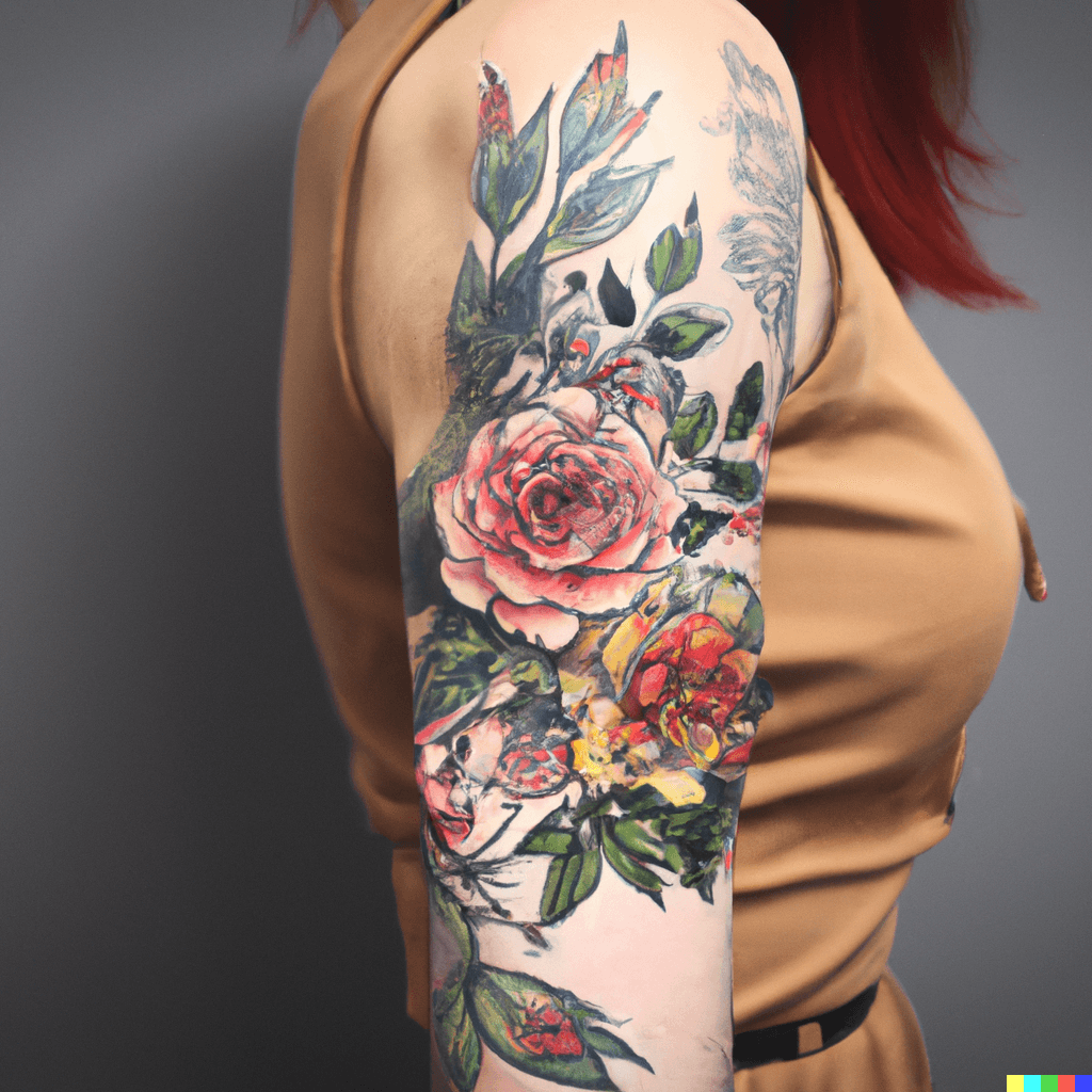 upper arm floral sleeve