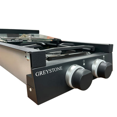 Greystone 17'' Black Oven/Range Combo with Glow Knobs
