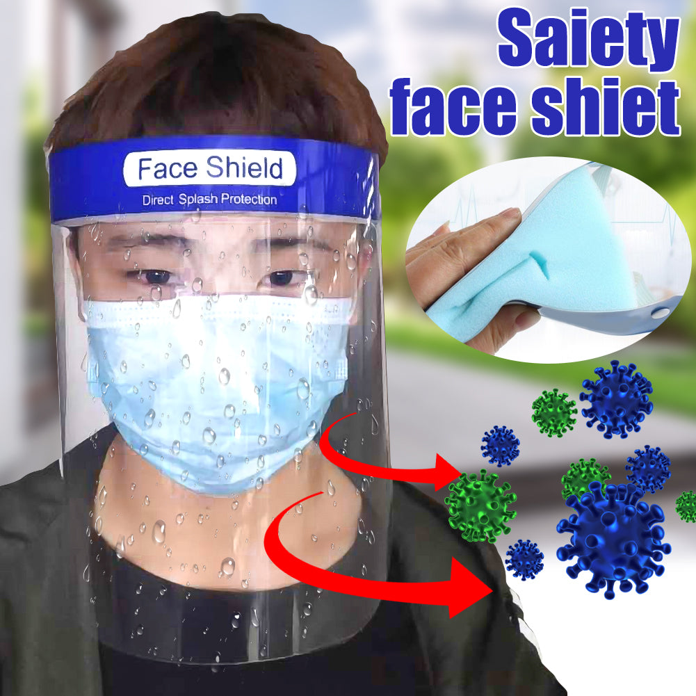 Anti-Saliva Splash Anti-Spitting Anti-Fog Anti-Oil Protective Face Shields with Elastic Band