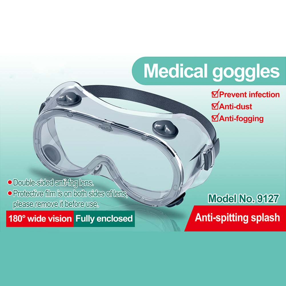Shieldhelp Protective Safety Goggles Wide Vision Disposable Indirect Vent Anti-Fog Medical Splash Goggles