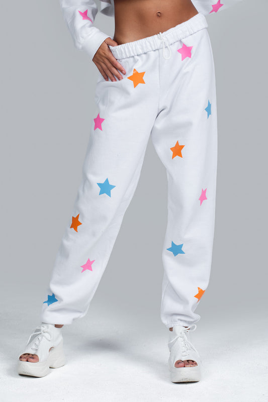 Lightning Sweatpants White Sweats Pink and Orange Lightning Bolt Cute Sweats  Loungewear Gift Comfy Sweats Custom Lightning Set 