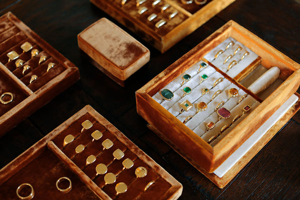 George Rings Trunk Show Jewels in Velvet Box