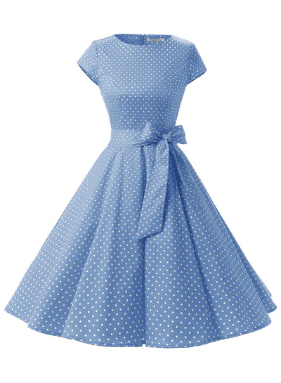 sky blue vintage dress