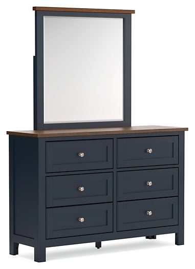 Landocken Twin Panel Headboard, Along with Dresser and Mirror