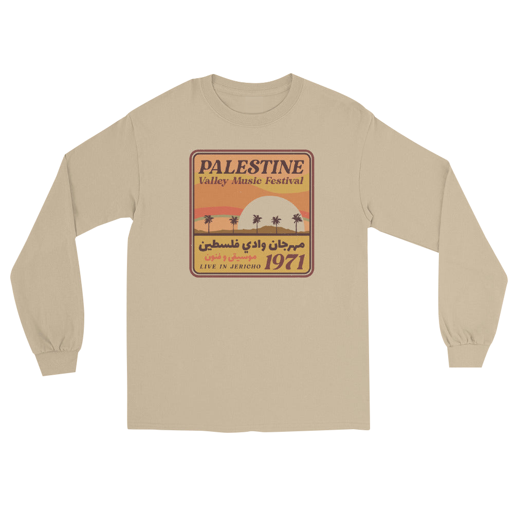 Palestine Valley Music Festival - Long Sleeve T-shirt in Tan