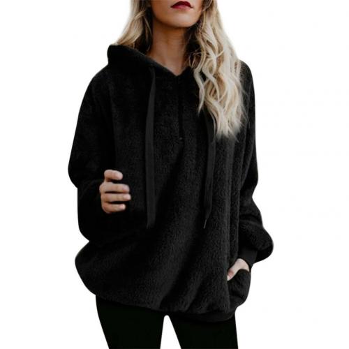 plus size faux fur hoodie