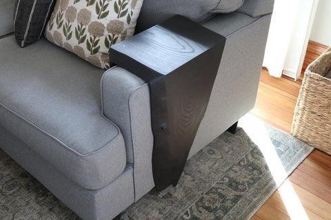 Black Ash Waterfall Armrest Table