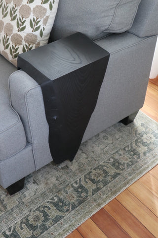 Black Ash Waterfall Armrest Table