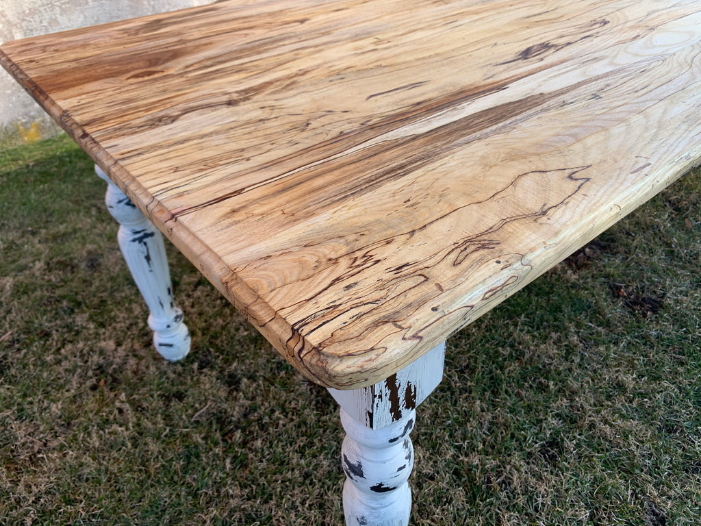 spalted hackberry dining table