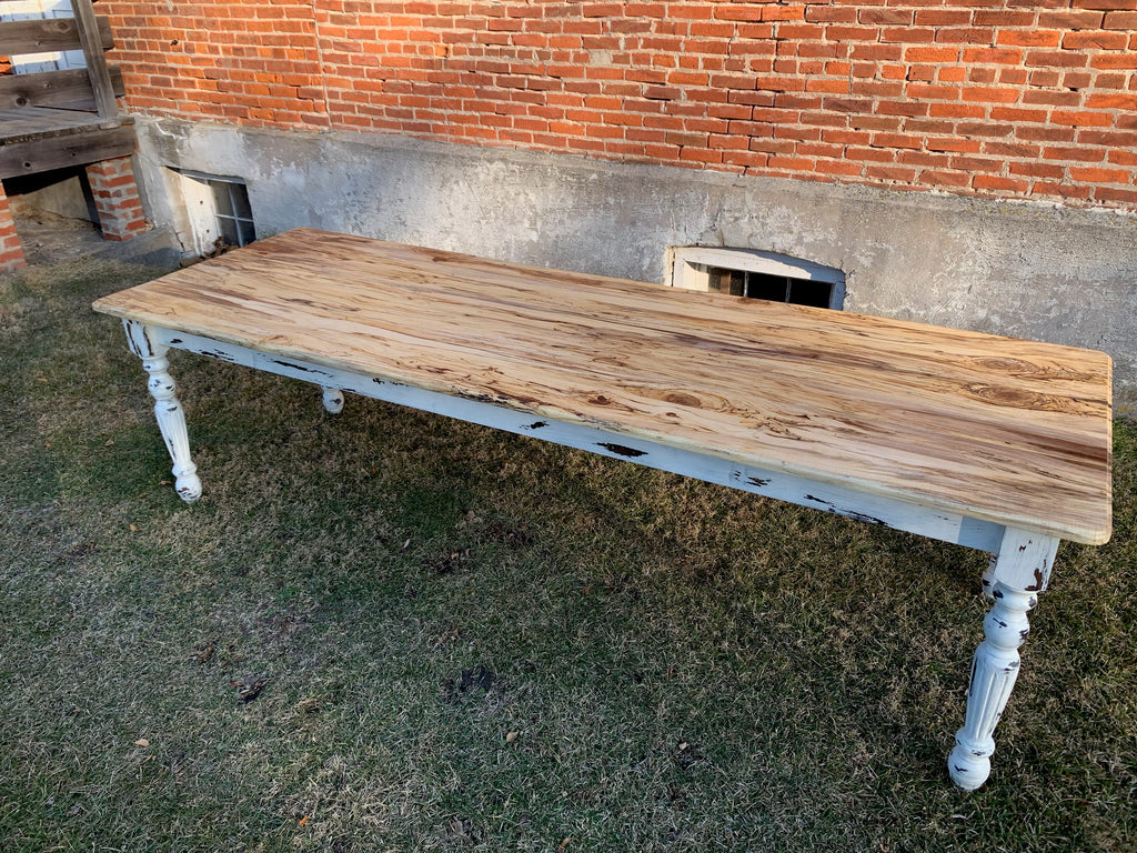 spalted hackberry dining table