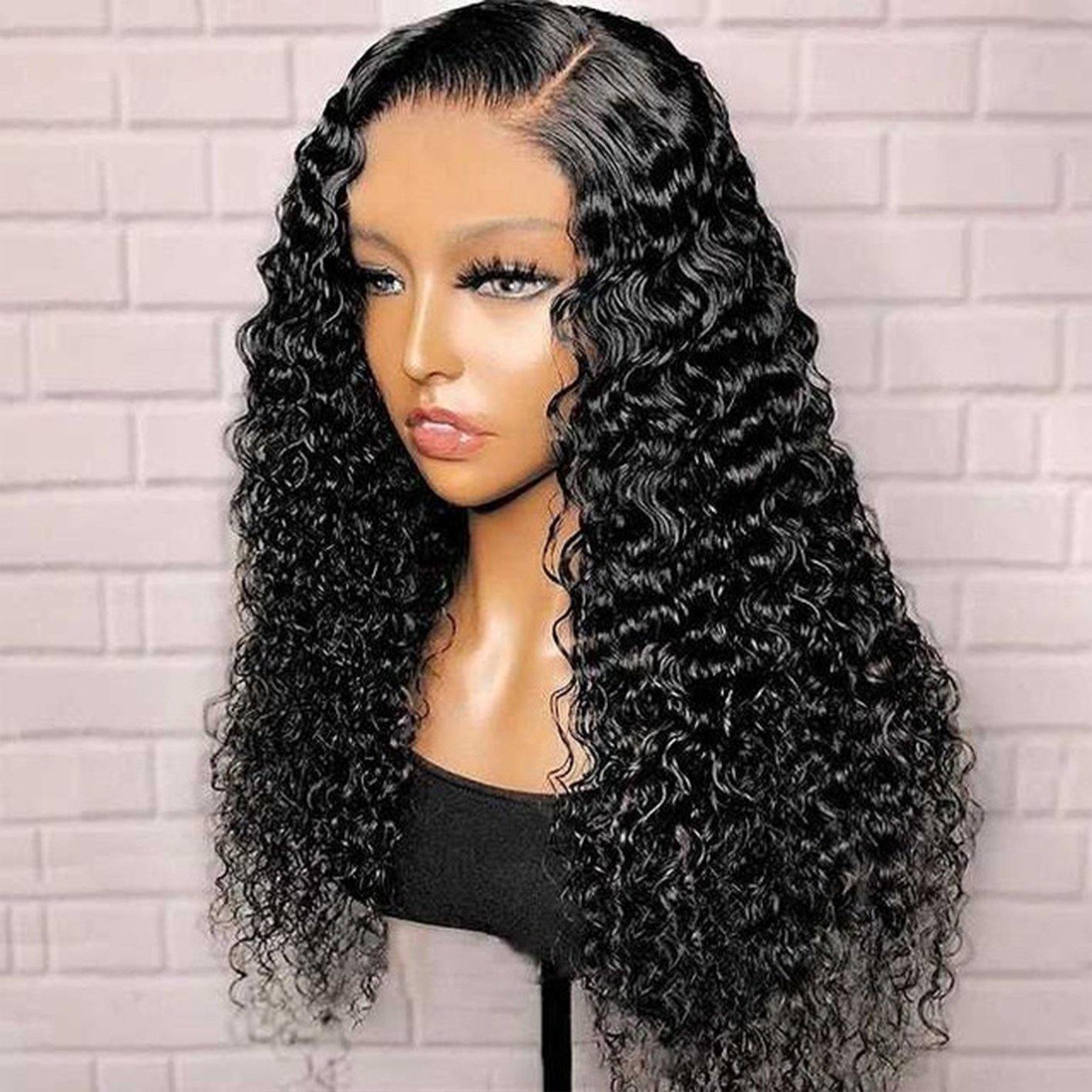 Amella Human Hair Wigs Breathable Jerry Curly 360 Lace Frontal Wig Pre Amellahair 6926