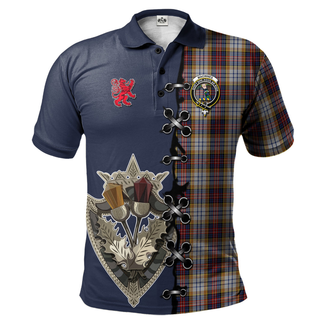 MacInnes Ancient Hunting Tartan Polo Shirt - Lion Rampant And Celtic T ...