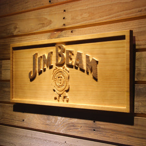JIM BEAM 3D Wooden Sign - Man-Kave