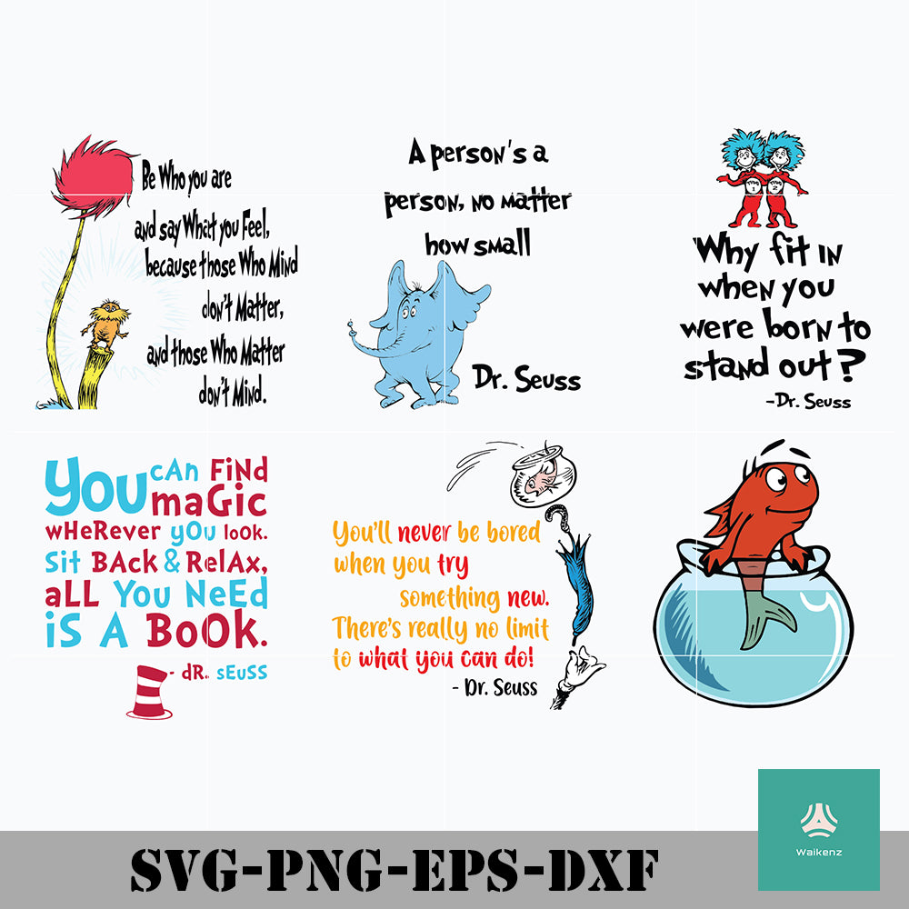 Download Dr Seuss Bundle Svg Dr Seuss Svg Dr Seuss Quotes Svg Png Dxf Eps Waikenz