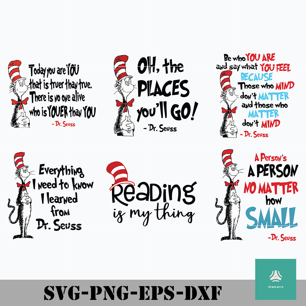 Download Dr Seuss Bundle Svg Dr Seuss Svg Dr Seuss Quotes Svg Png Dxf Eps Waikenz