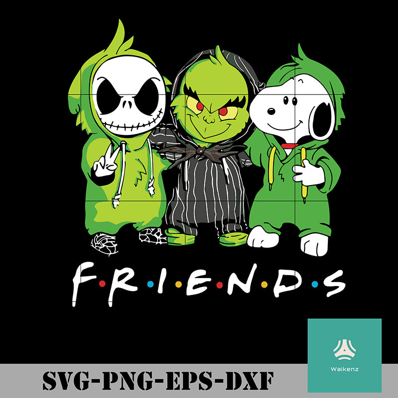 Download Friends Baby Skellington Grinch And Snoopy Svg Christmas Svg Png Dx Waikenz