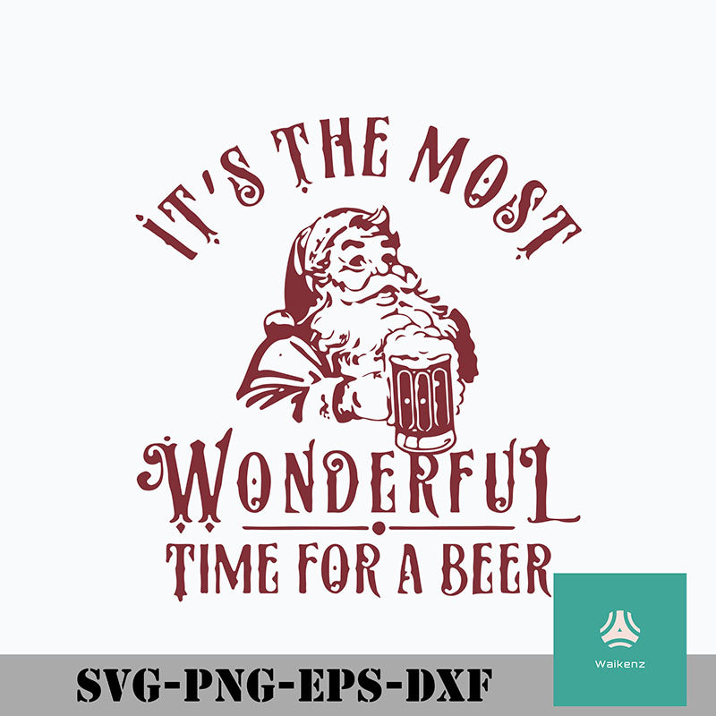 Download It S The Most Wonderful Time For A Beer Svg Christmas Svg Png Dxf Waikenz