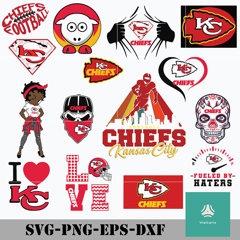 Kansas City Chiefs Bundle Svg Kansas City Chiefs Svg Chiefs Svg Chi Waikenz