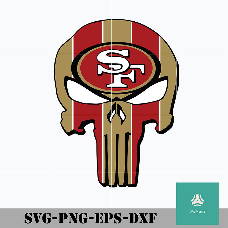 Download San Francisco 49ers Skull Svg 49ers Svg San Francisco Svg 49ers Svg Waikenz