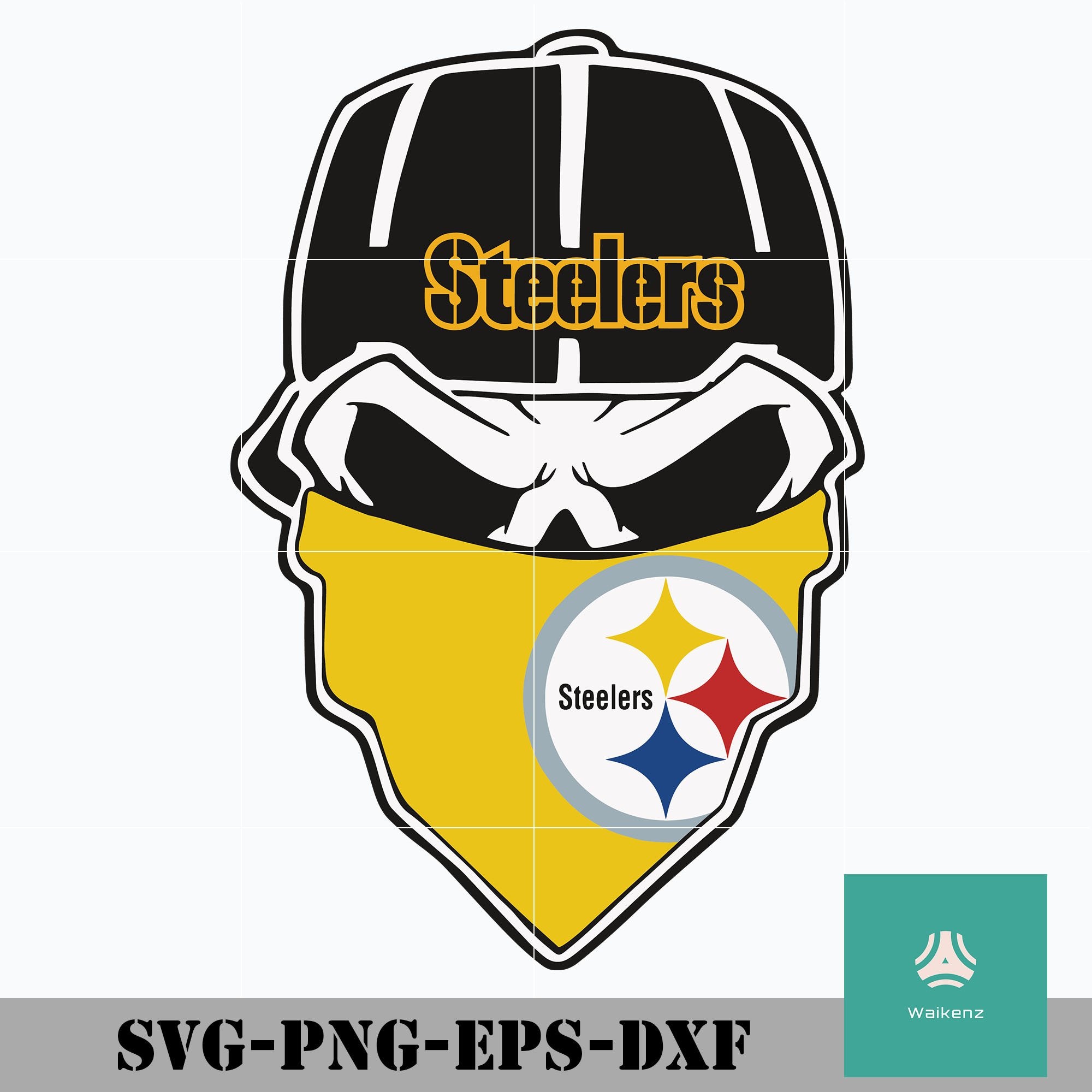 Pitsburgh Steelers Skull Logo Svg Pittsburgh Steelers Svg Steelers S Waikenz