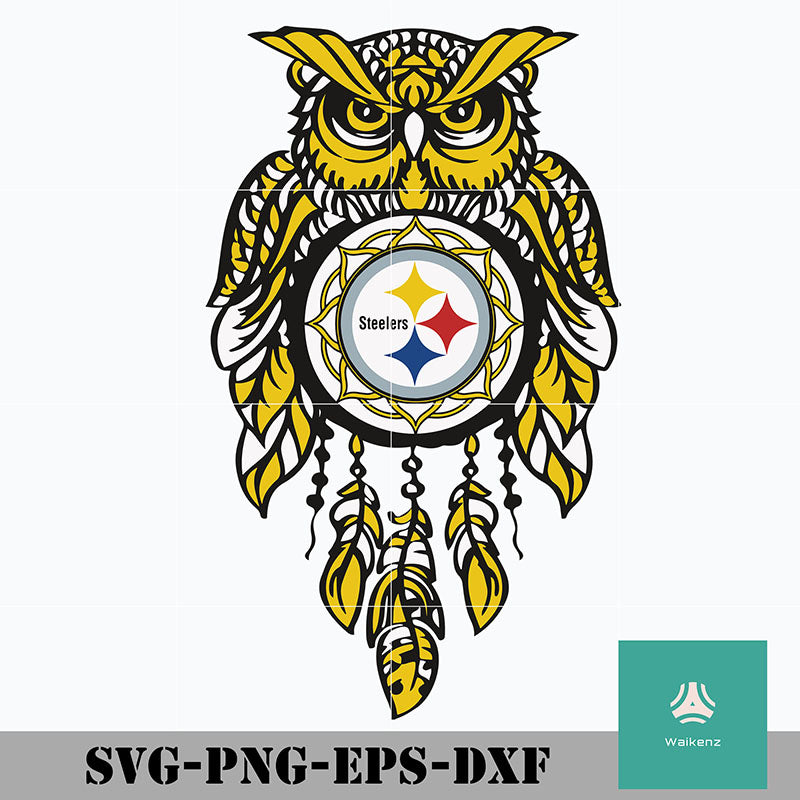 Download Steelers Owl Mandala Svg Pittsburgh Steelers Svg Steelers Svg Steel Waikenz