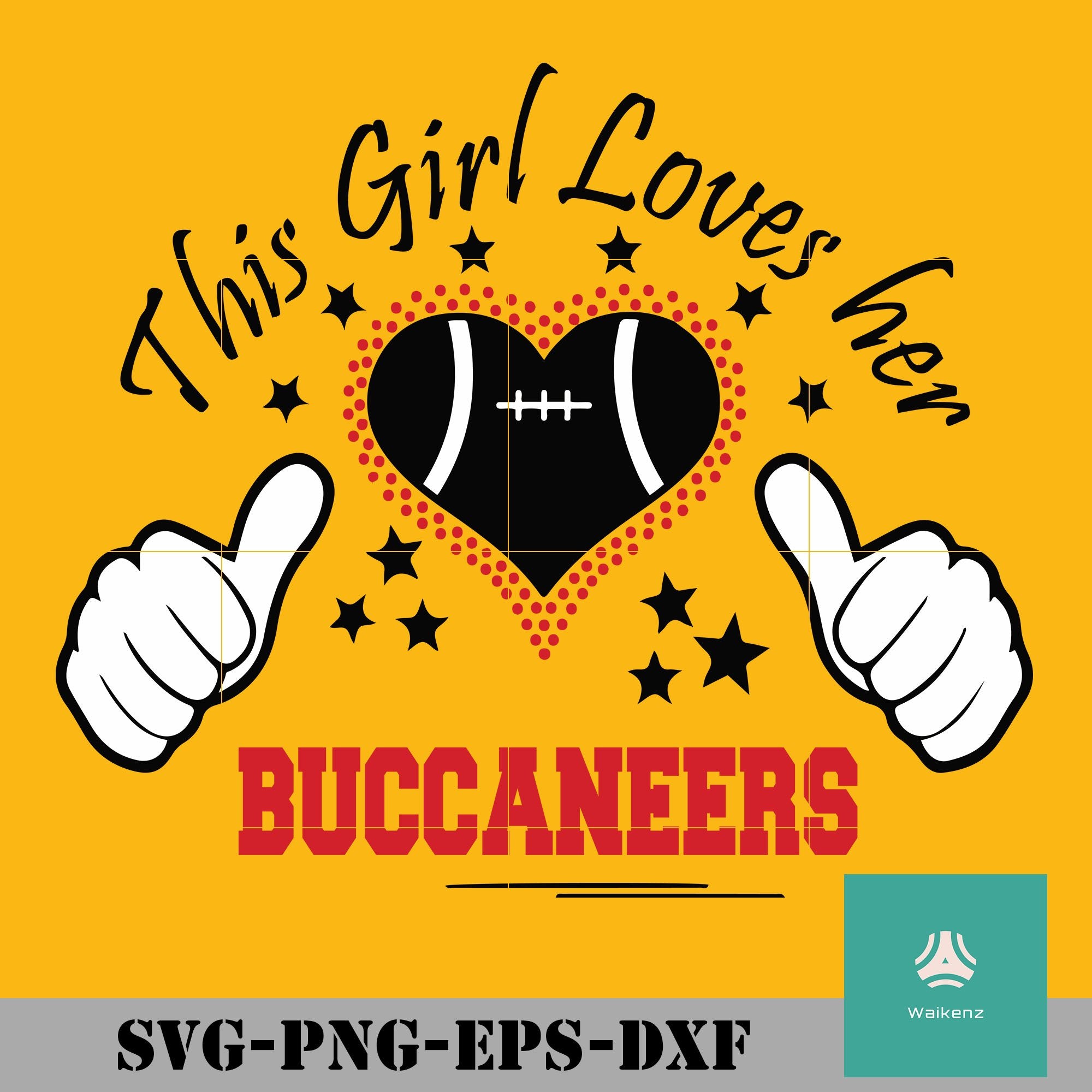 This Girl Loves Her Buccaneers Svg Tampa Bay Buccaneers Svg Buccanee Waikenz